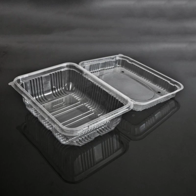 Caixa de frutas em concha com furos