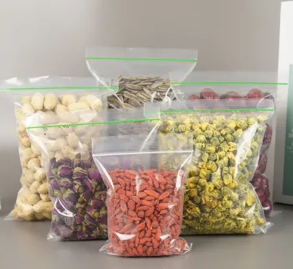 Alimentos personalizados para manter fresco Ziplock Zip Lock Saco de embalagens plásticas