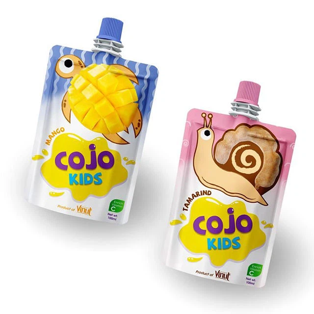 Bolsas com bico para purê de frutas